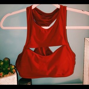 Red Arie bathing suit top